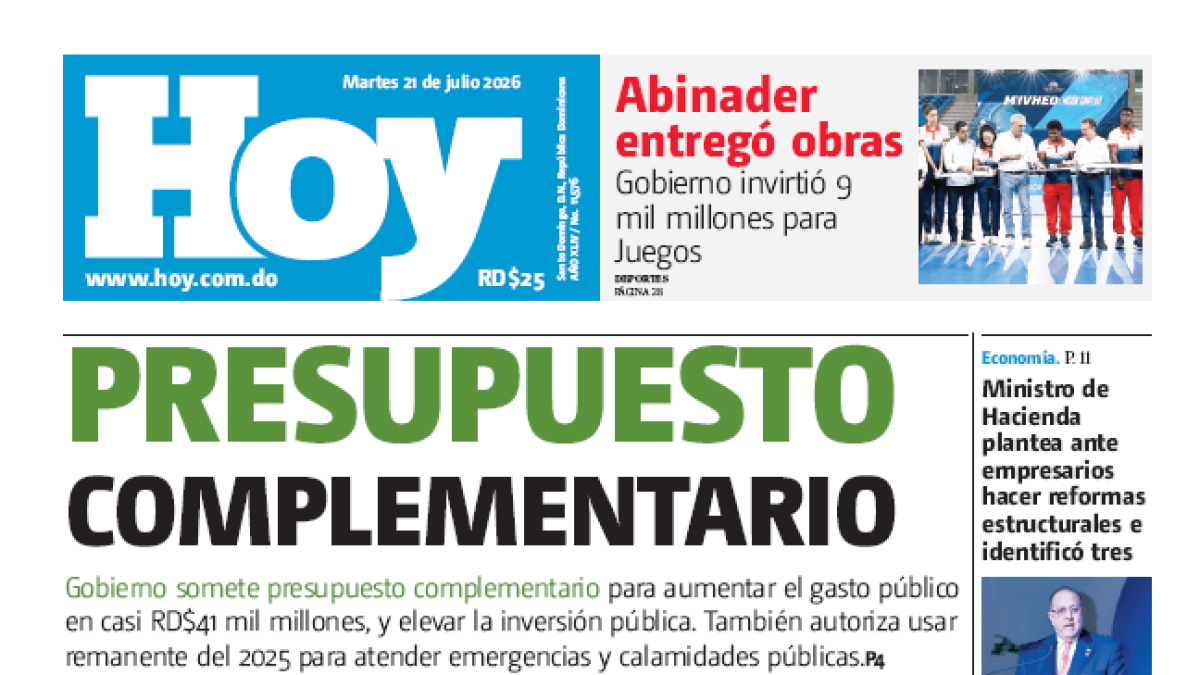 
                Edición Impresa, martes 21 de julio de 2026
            