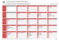CAR: République centrafricaine : Calendrier des réunions de Bangui (juillet 2026)