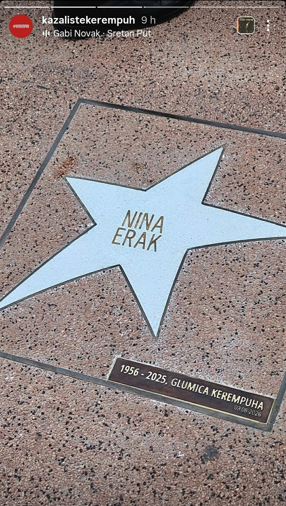 ODALI POČAST POKOJNOJ GLUMICI: Nina Erak dobila svoju zvijezdu ispred Kerempuha