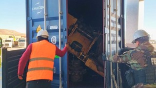 Descubren 123 kilos de cocaína en excavadora que iba rumbo a Libia 