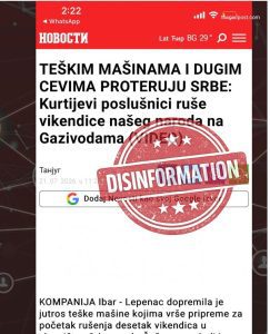 Mediat serbe dezinformojnë për rrënimin e vilave ilegale në Ujman, aksionin e paraqesin si të drejtuar kundër serbëve