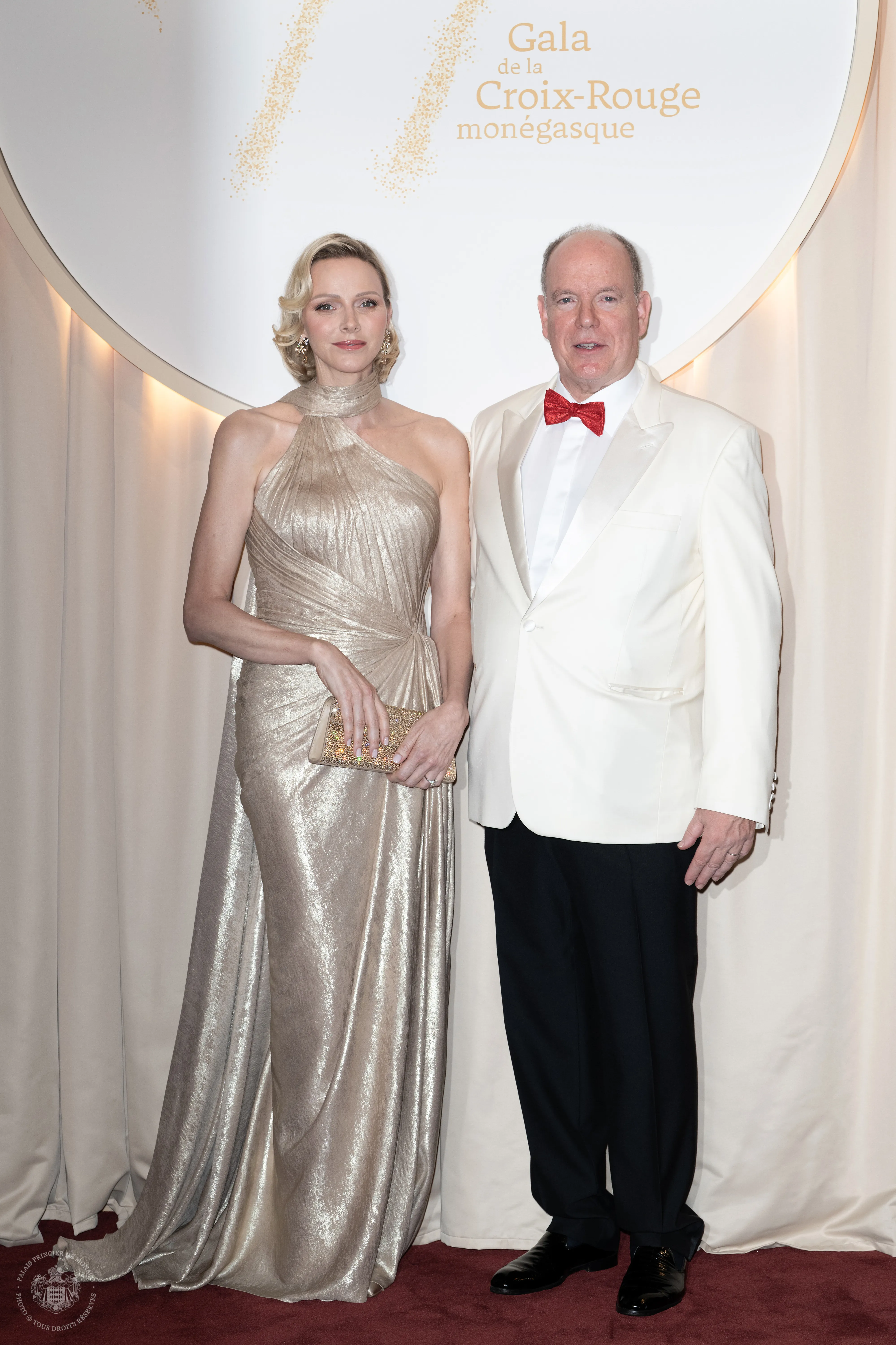 Princess Charlène Glittered in Gold at the Monaco Red Cross Gala