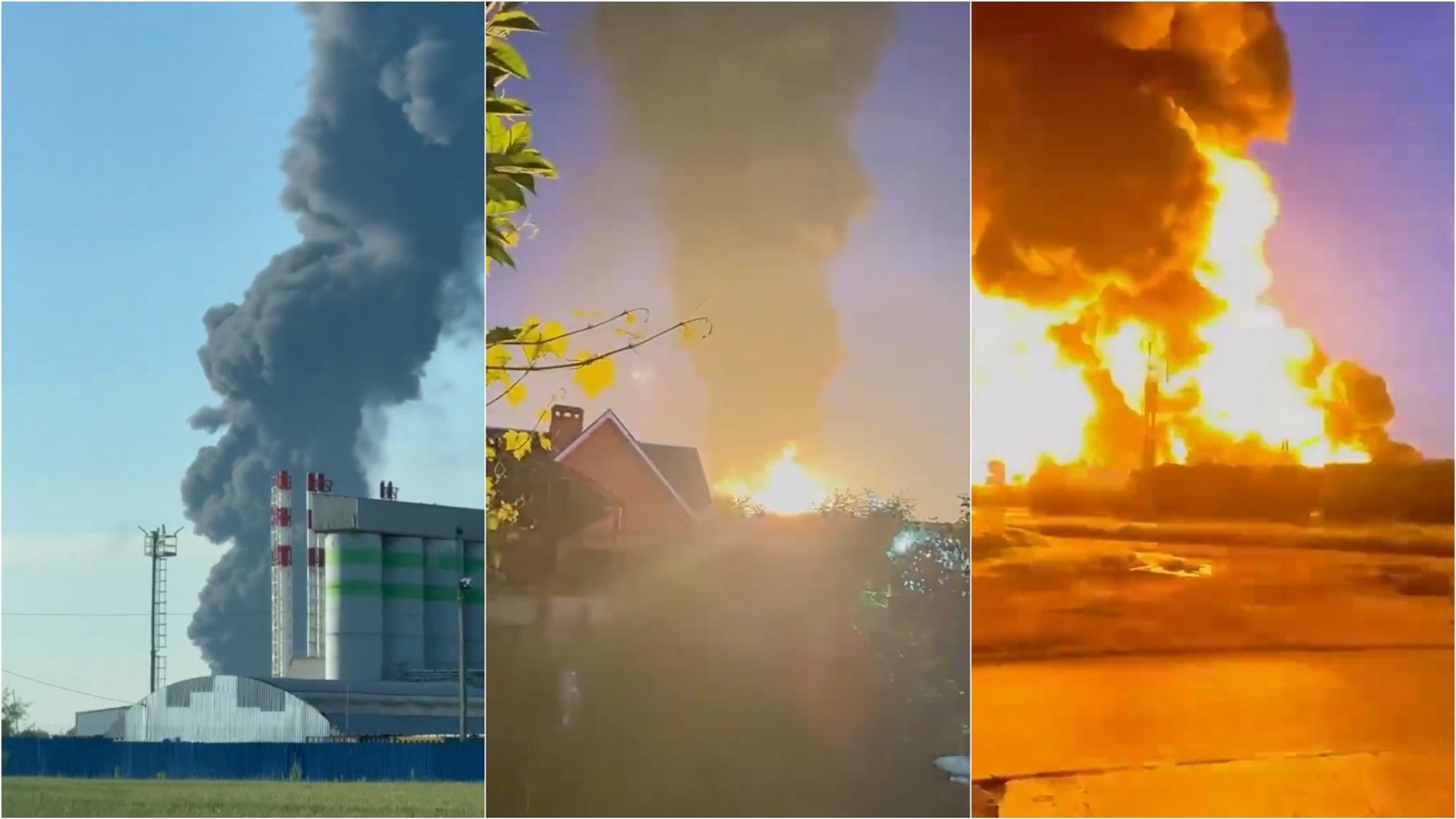 Daudz dronu apciemojuši Sanktpēterburgu; deg Kronštatē un Krasnodarā