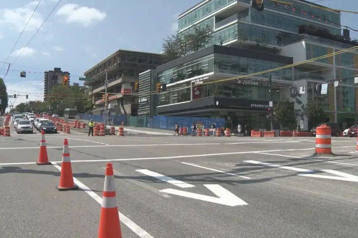 Businesses along West Broadway concerned as 6-month road closure begins