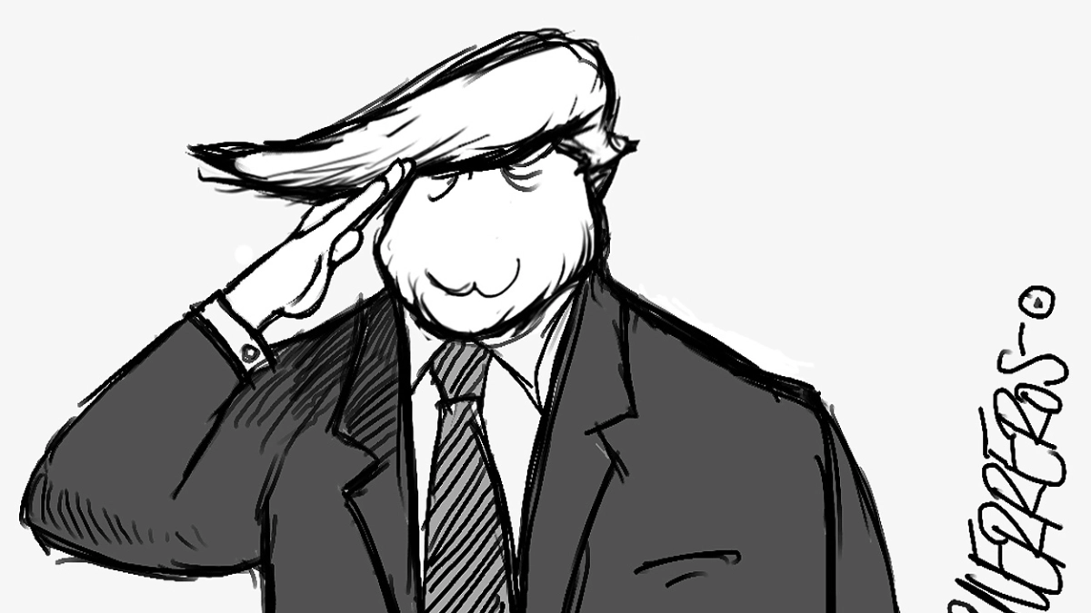 Trump saludó