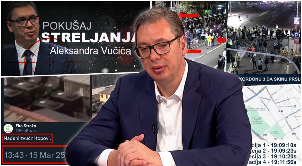 UŽIVO VUČIĆ OGOLIO LAŽNU BLOKADERSKU AFERU "ZVUČNI TOP" Datumi na dokumentima razbili opravdanje da su zvučni top pominjali za protest na Autokomandi