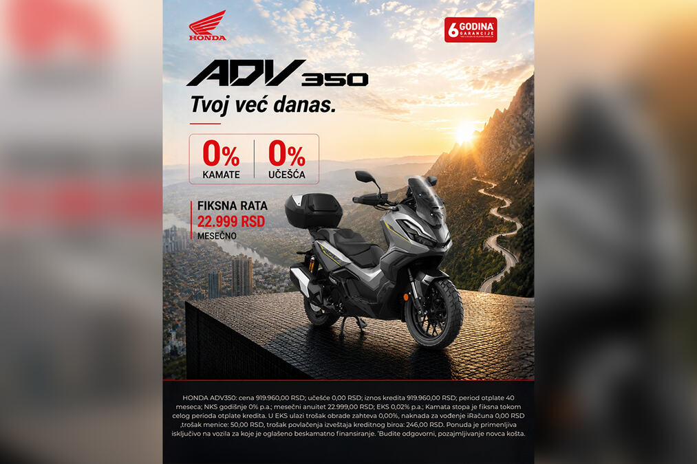 Razmišljaš o skuteru? Honda ADV350 sada po uslovima koji se ne sreću svaki dan
