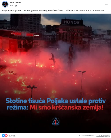 U srpnju 2026. godine nije se održao “Marš slobodnih Poljaka” s više od 400 tisuća prosvjednika