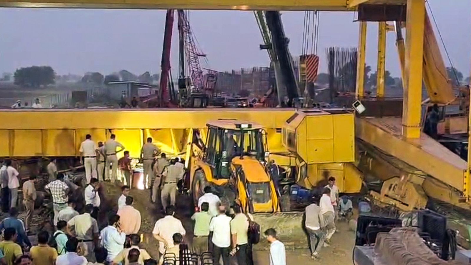 2 workers killed as crane collapses at Jewar airport flyover construction site