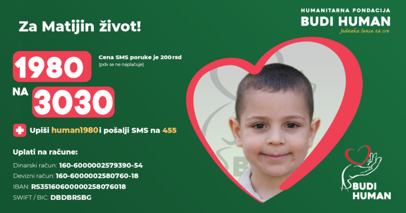Humanitarna priredba za Matiju: Sportski centar “Partizan”, 9. jun