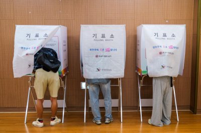 South Korea exit polls show sweeping local election win for Lee's party
