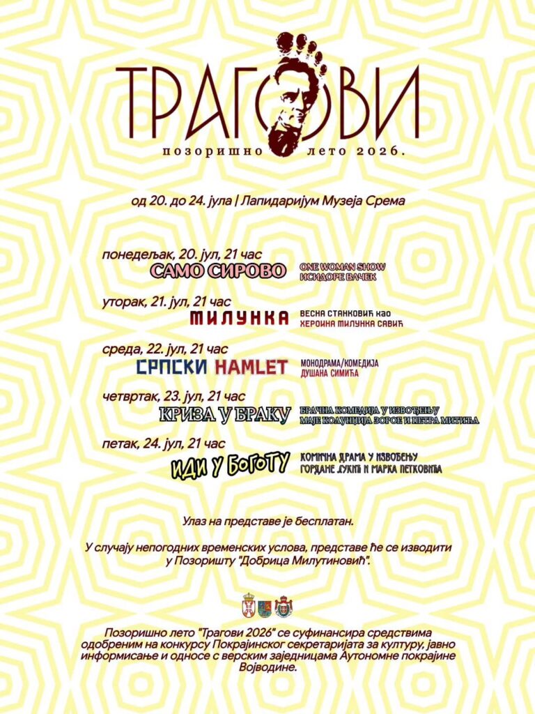 Program pozorišnog leta „Tragovi 2026“
