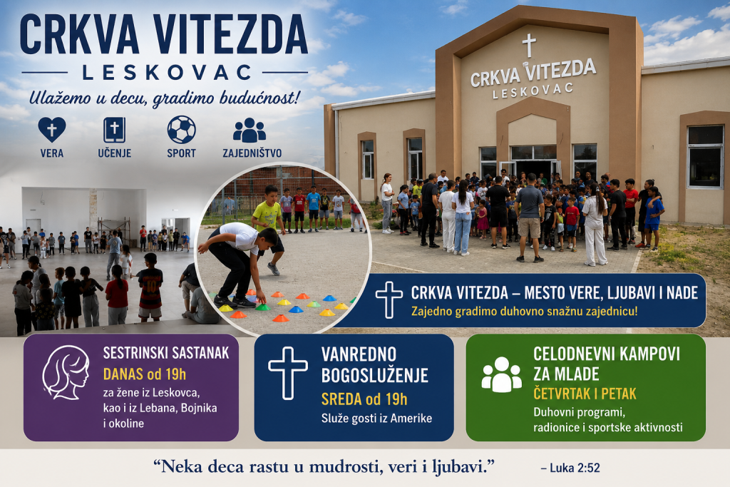 Protestantska crkva „Vitezda“ iz Leskovc organizuje kampove za decu, otvaranje novog hrama očekuje se u avgustu(VIDEO)